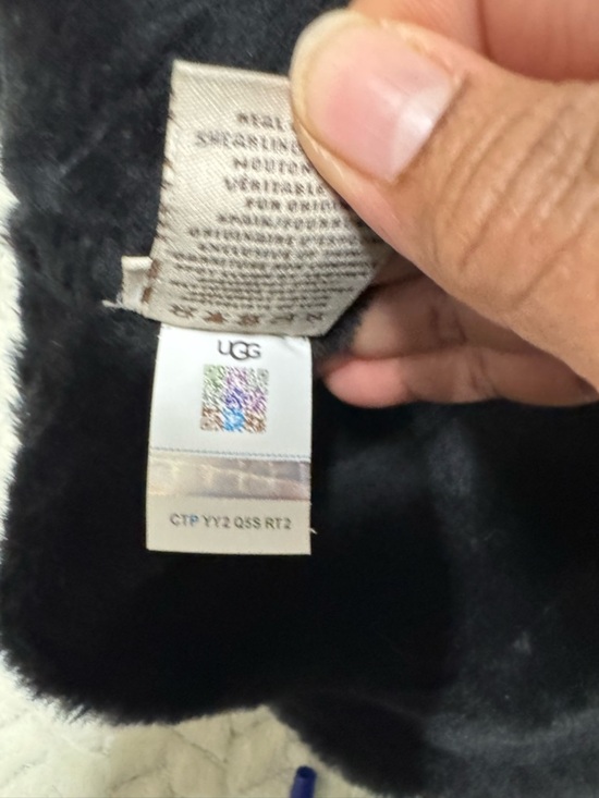 UGG Black Faux-Fur Bucket Hat main image 4